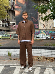 Coordinato lino cropped