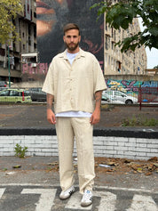 Coordinato lino cropped